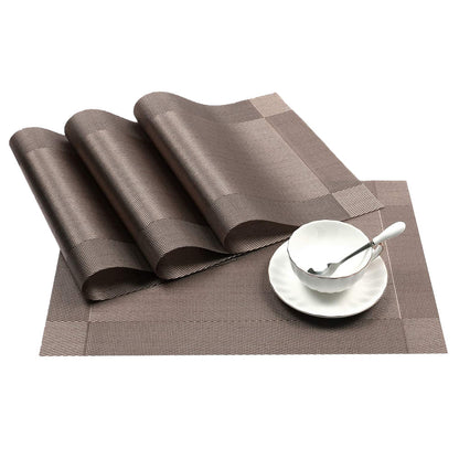 4Pcs PVC Woven mesh placemat  11.8x17.7in