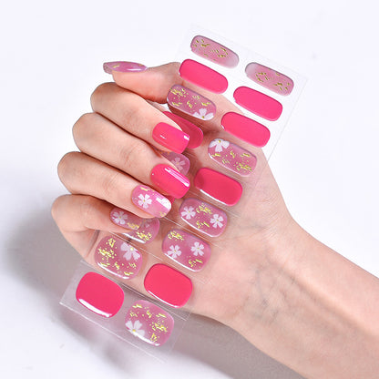 Semi Cured Gel Nail Strips Pink