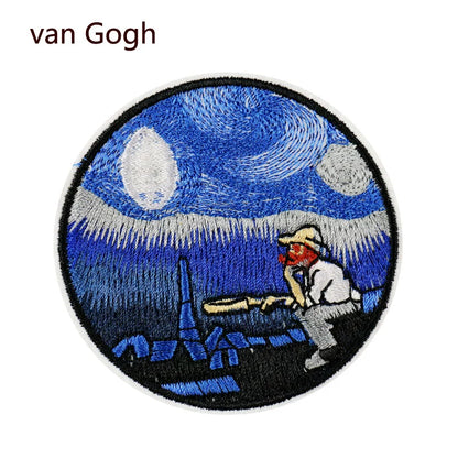 Vincent van Gogh Embroidery Patches 6 pcs