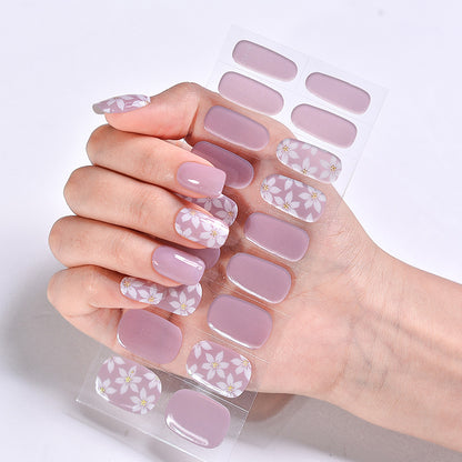 Semi Cured Gel Nail Strips Pink