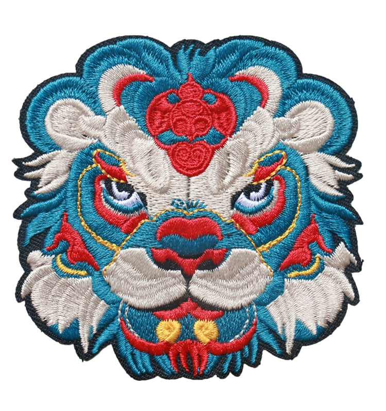 lion embroidery patch