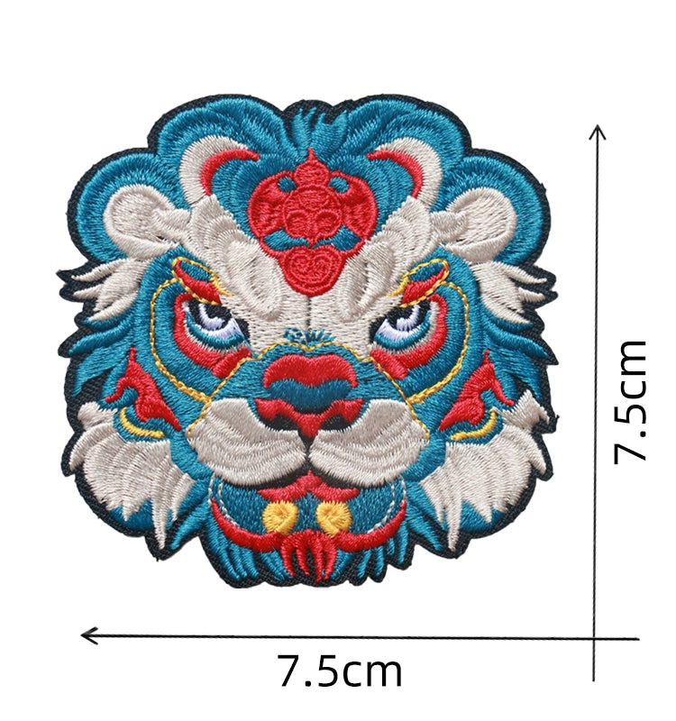 lion embroidery patch