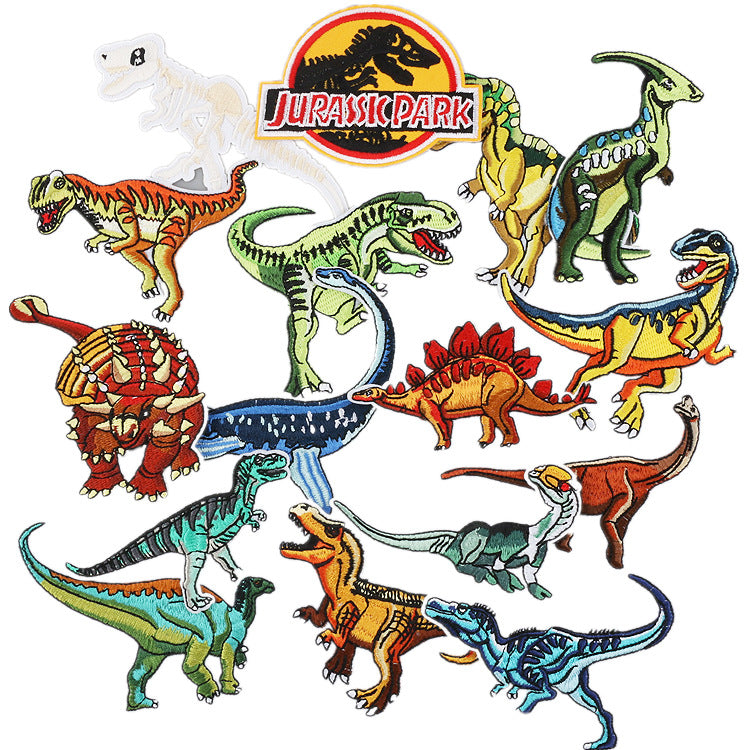 Jurassic Dinosaur Patches 16pcs