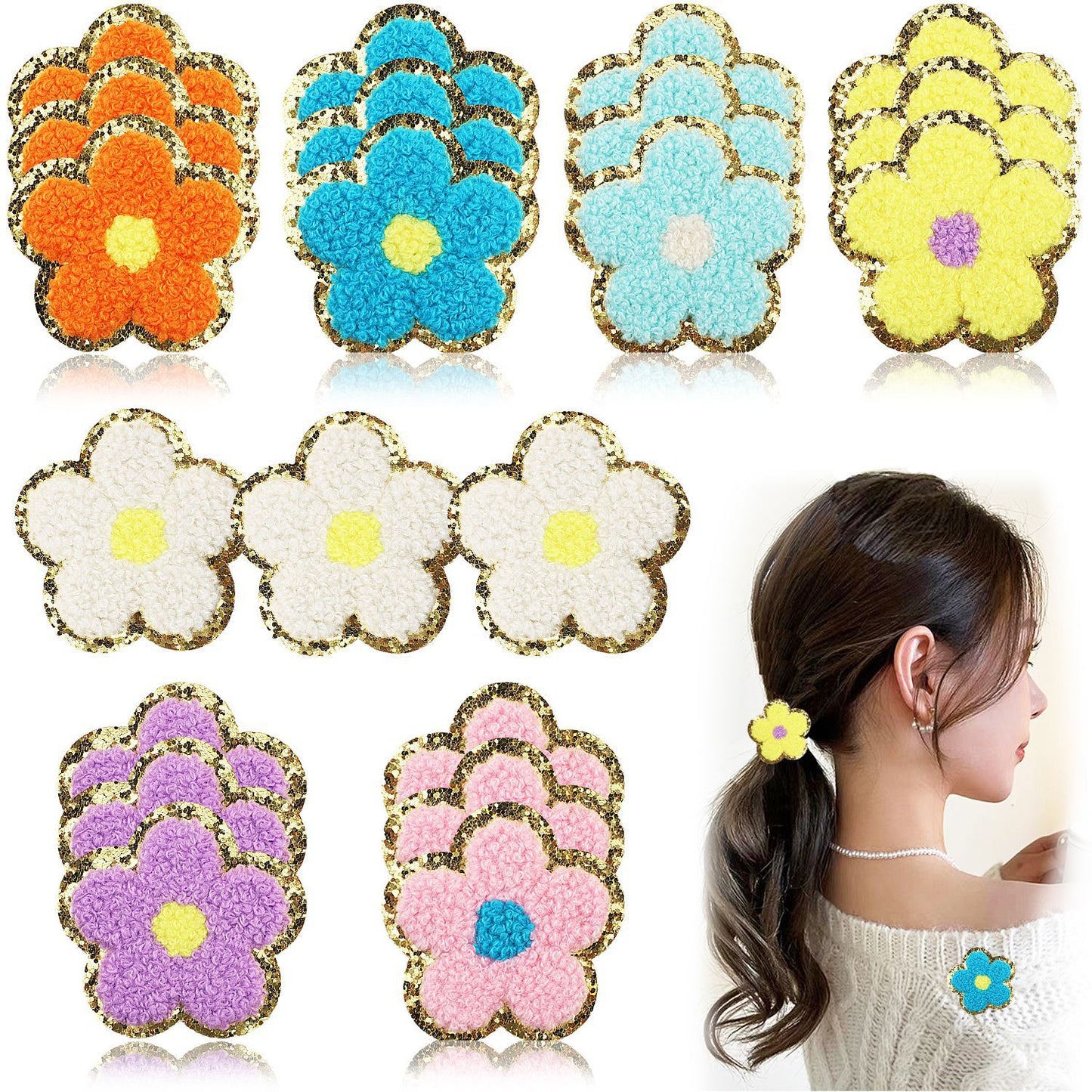 Flower patch sticker 21 pcs