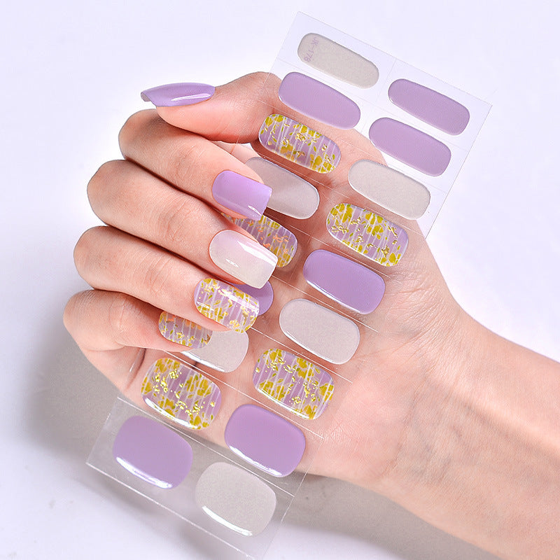 Semi Cured Gel Nail Strips Pink