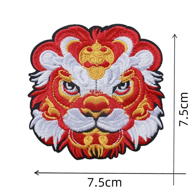 lion embroidery patch