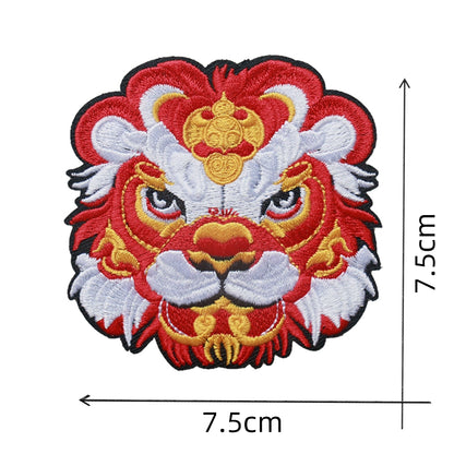 lion embroidery patch