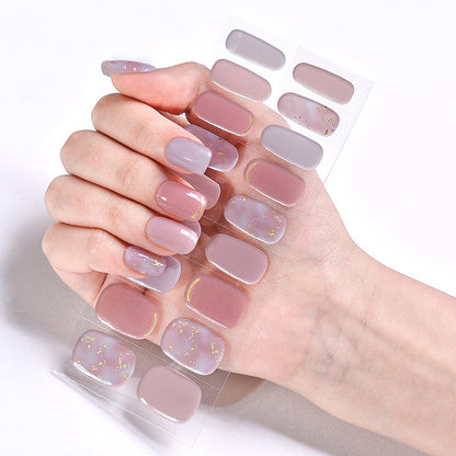 Semi Cured Gel Nail Strips Pink