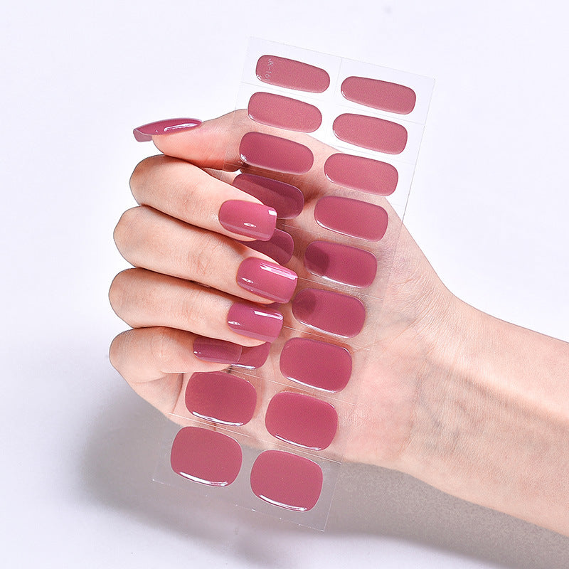 Semi Cured Gel Nail Strips Pink