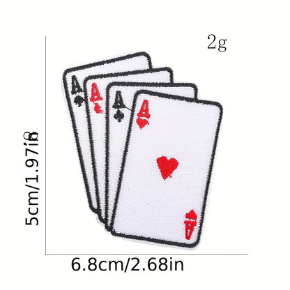 Cartoon Card Dice Patches 5pcs