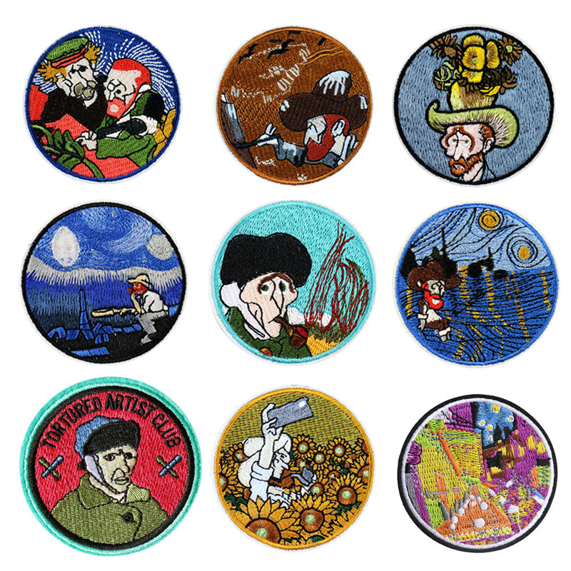 Vincent van Gogh Embroidery Patches 6 pcs