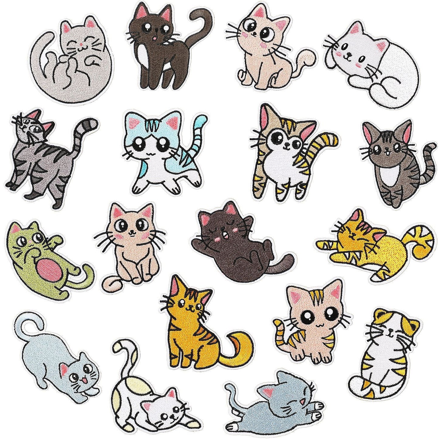 Cut cats patch 18 pcs